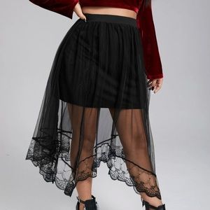 Lace Overlay Skirt
